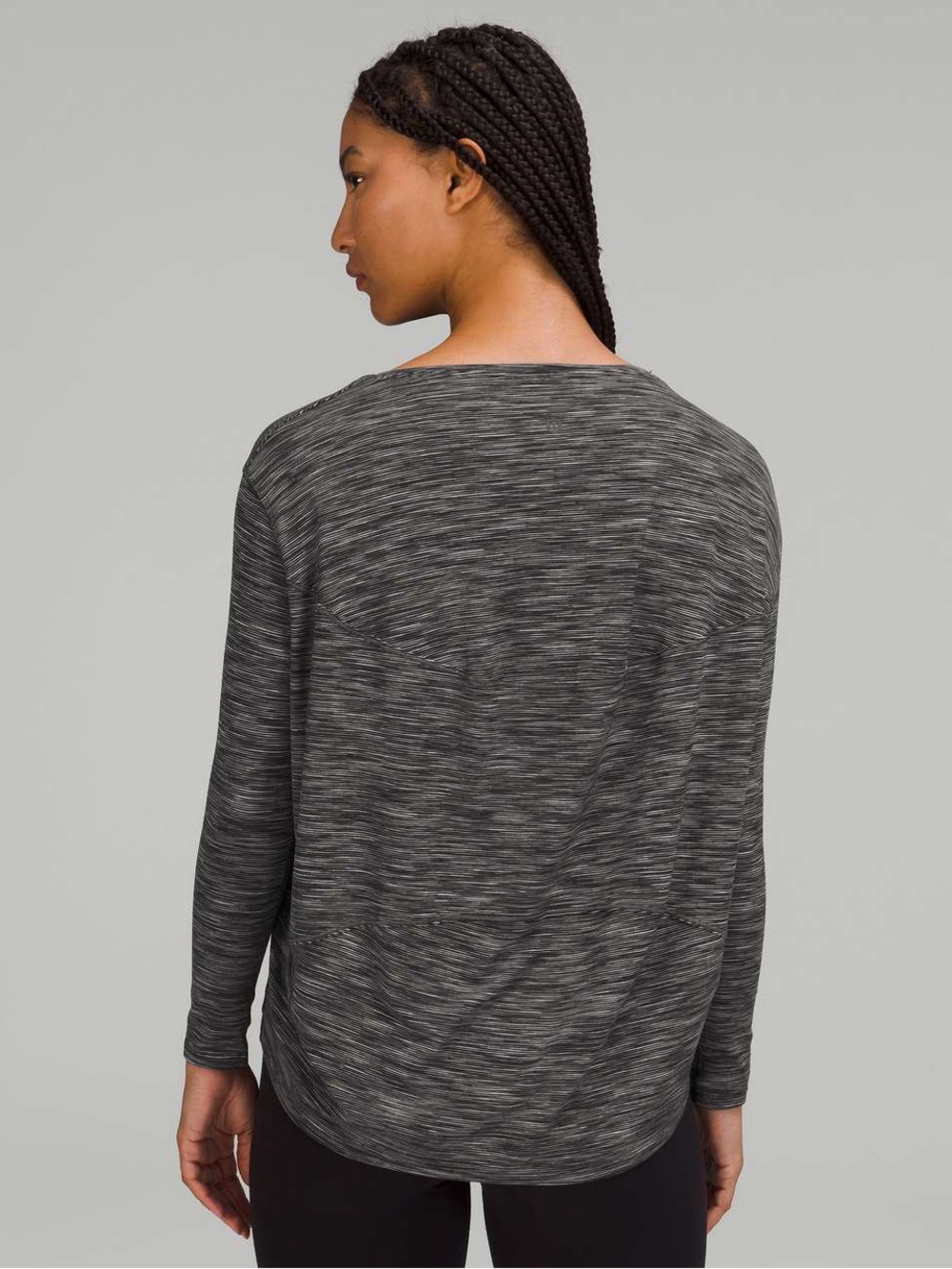 NWT! lululemon Women's Heathered Dark Gray Back in Action Top Size 4